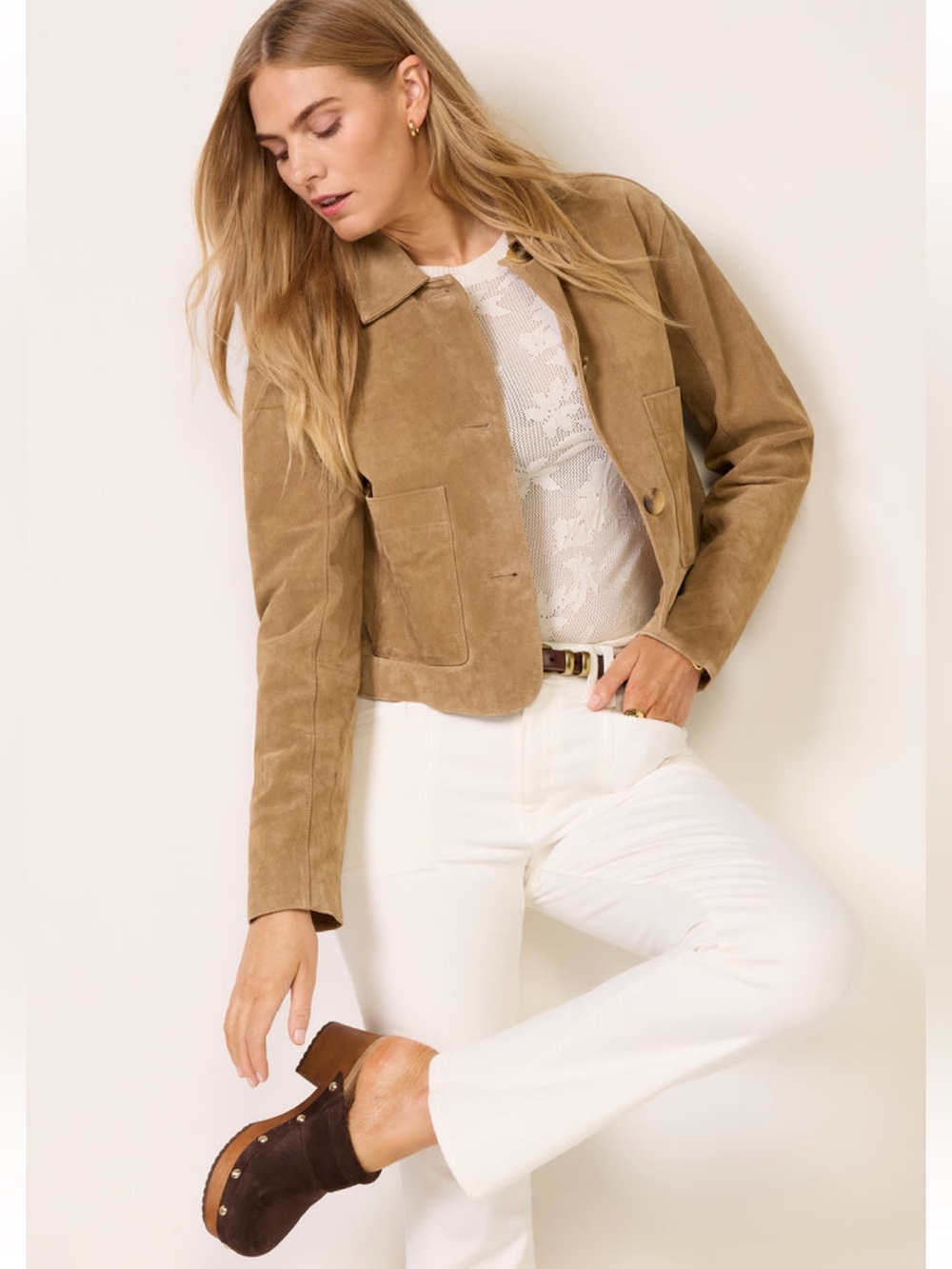 Blank NYC (from Evereve) Dark Khaki Suede Jacket